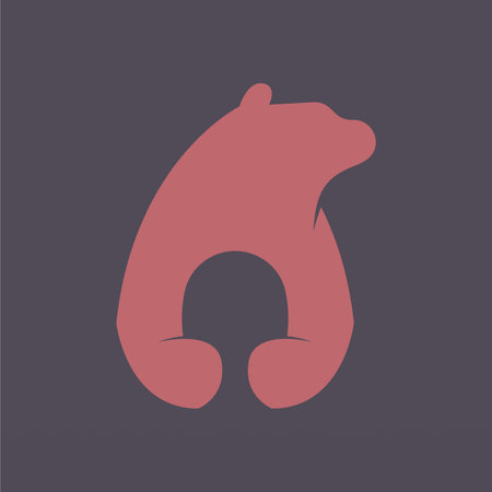 Bear silhouette logo design concept. Animal logo templateのイラスト素材