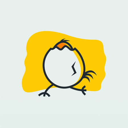 Fried egg logo design concept. Cooked egg logo template. Egg logo as foodのイラスト素材