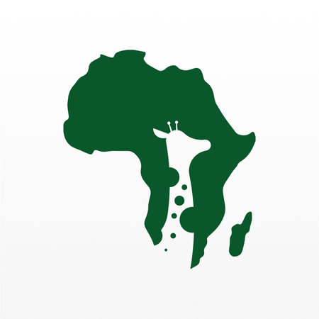 Simple logo design of giraffe. Giraffe logo template. Giraffe animal logoのイラスト素材