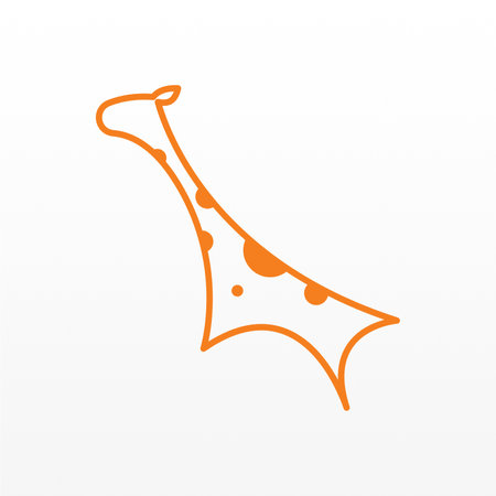 Simple logo design of giraffe. Giraffe logo template. Giraffe animal logoのイラスト素材