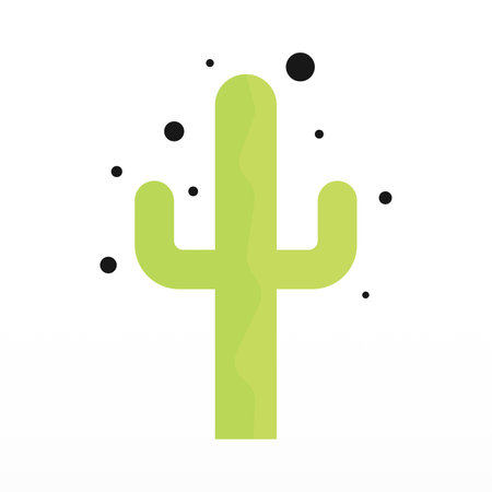 A simple logo design of a cactus. Cactus plant logo template. Cactus logo design conceptのイラスト素材