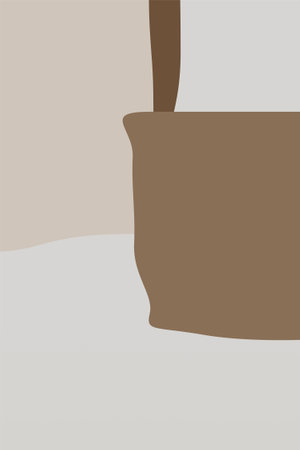 Modern Neutral Abstract Art Print. Abstract Wall Decor. Beige Wall Art Decorationのイラスト素材