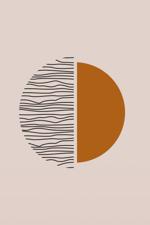 Neutral Abstract Wall Art. Minimalist Geometric Printable.  Abstract Boho Printable Wall Decorのイラスト素材