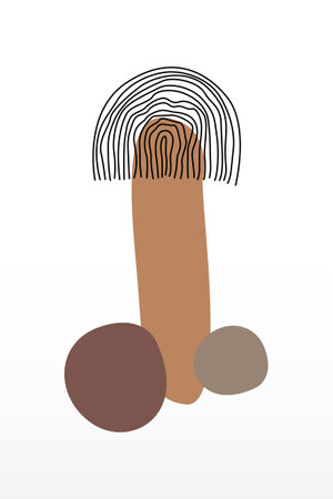 Neutral Abstract Wall Art. Minimalist Geometric Printable.  Abstract Boho Printable Wall Decorのイラスト素材