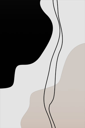 Neutral Abstract Wall Art. Minimalist Geometric Printable.  Abstract Boho Printable Wall Decorのイラスト素材