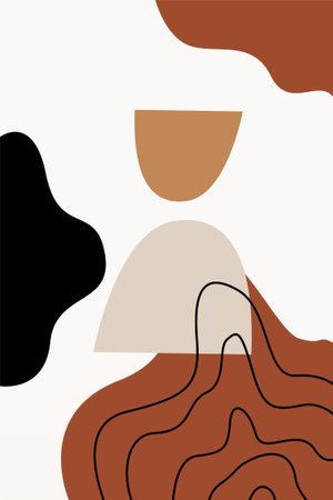 Mid century wall art decoration printable poster. Mid century wall decor. Printable mid century wall artのイラスト素材