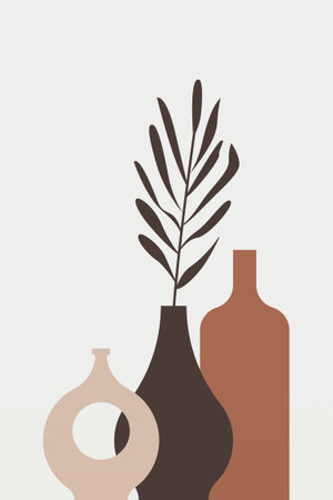 Printable Art Prints. Boho Art Posters. Gallery Wall Decor. Mid Century Modern Wall Art Decoration. Boho Home Decorのイラスト素材