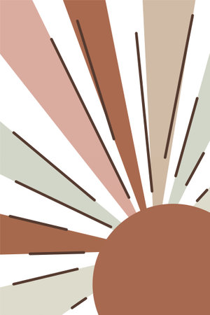 Printable Art Prints. Boho Art Posters. Gallery Wall Decor. Mid Century Modern Wall Art Decoration. Boho Home Decorのイラスト素材