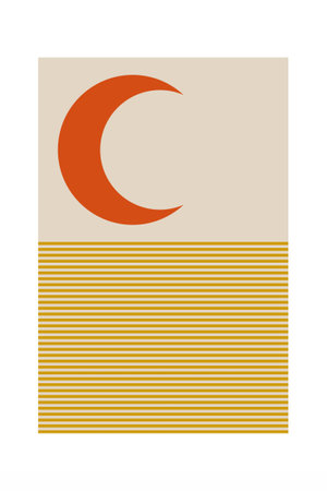 Bauhaus Art Wall Decor. Printable Geometric Home Decor. Nordic Bauhaus Retro Wall Decorのイラスト素材