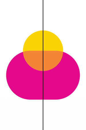 Contemporary Simple Geometric Art Print. Printable Colorful Wall Decor Poster. Abstract Geometric Wall Art Decorationのイラスト素材