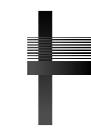 Abstract geometric shape grayscale wall decor. Printable geometric wall art decoration posterのイラスト素材