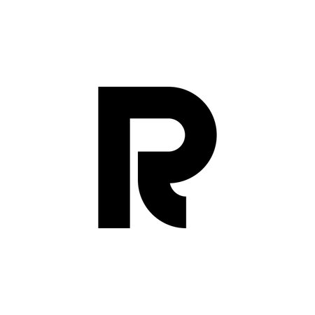 Simple and elegant letter R logo design concept isolated in white backgroundのイラスト素材