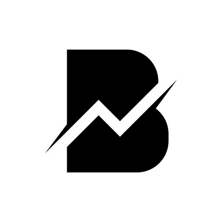 Simple and elegant letter B logo design concept isolated in white backgroundのイラスト素材