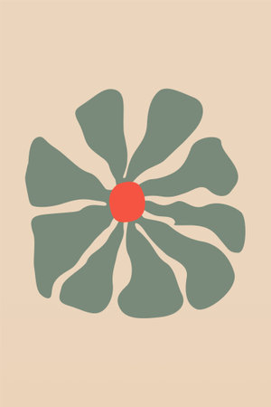 Colorful abstract botanical wall art decoration. Abstract botanical wall decorのイラスト素材