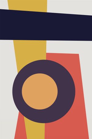 Abstract minimalist wall art decoration poster. Mid century modern wall art. Minimalist mid century modern printのイラスト素材