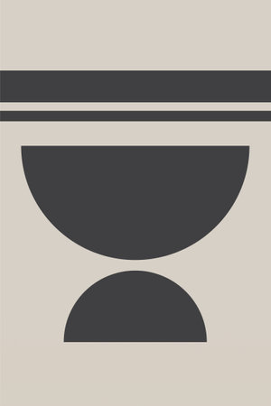 Abstract minimalist wall art decoration poster. Mid century modern wall art. Minimalist mid century modern printのイラスト素材