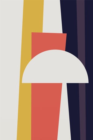 Abstract minimalist wall art decoration poster. Mid century modern wall art. Minimalist mid century modern printのイラスト素材