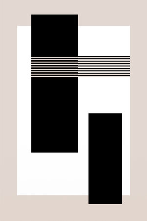 Abstract Japandi Wall Art Decoration. Digital Boho Printable Wall Art. Minimalist Geometric Wall Decorのイラスト素材