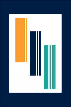 Abstract geometric shapes wall art decoration. Abstract rectangle wall decor poster. Printable abstract wall decor posterのイラスト素材