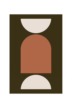 Mid century wall art decoration printable poster. Mid century wall decor. Printable mid century wall artのイラスト素材