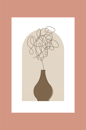 Printable Art Prints. Boho Art Posters. Gallery Wall Decor. Mid Century Modern Wall Art Decoration. Boho Home Decorのイラスト素材