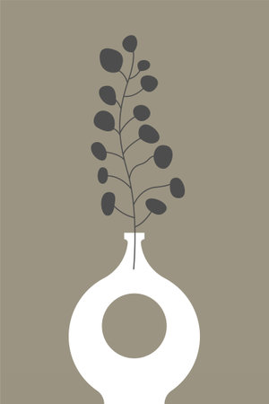 Printable Art Prints. Boho Art Posters. Gallery Wall Decor. Mid Century Modern Wall Art Decoration. Boho Home Decorのイラスト素材