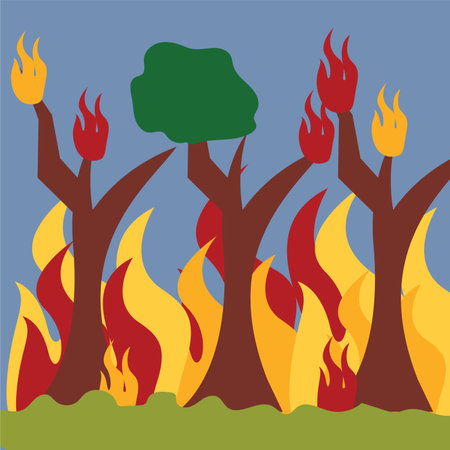 Natural disaster background illustration posterのイラスト素材