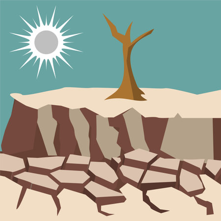 Natural disaster background illustration posterのイラスト素材