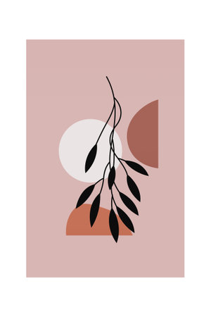 Aesthetic Abstract Bohemian Woman Art for Print and Digital Purposesのイラスト素材