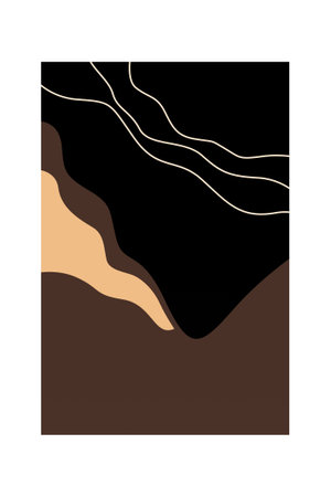 Minimalist Boho Abstract Background Art Wall Decorのイラスト素材