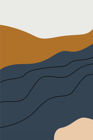 Minimalist Boho Abstract Background Art Wall Decorのイラスト素材