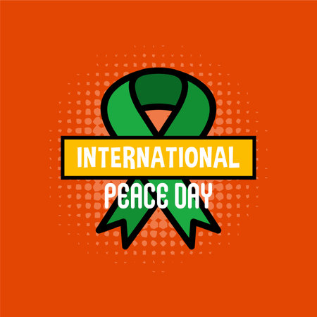 International Peace Day Background Illustration. Peace Day Illustration Templateのイラスト素材