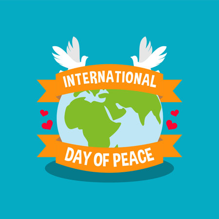 International Peace Day Background Illustration. Peace Day Illustration Templateのイラスト素材