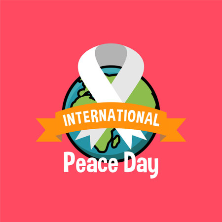 International Peace Day Background Illustration. Peace Day Illustration Templateのイラスト素材