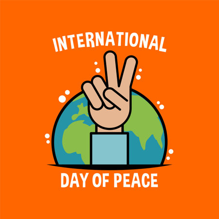 International Peace Day Background Illustration. Peace Day Illustration Templateのイラスト素材
