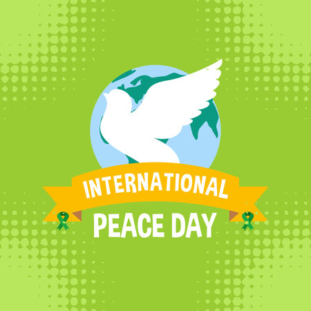 International Peace Day Background Illustration. Peace Day Illustration Templateのイラスト素材