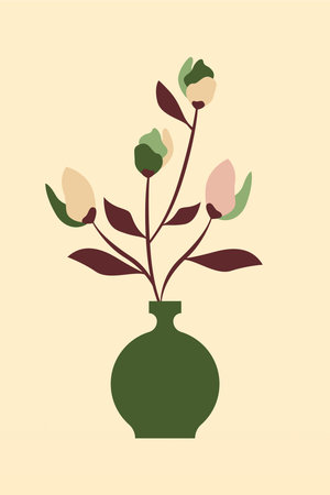 Vintage flower wall art decoration. Printable vintage flower wall decorのイラスト素材