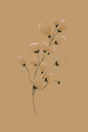 Vintage flower wall art decoration. Printable vintage flower wall decorのイラスト素材