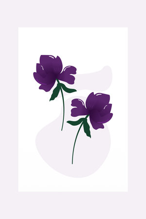 Vintage flower wall art decoration. Printable vintage flower wall decorのイラスト素材