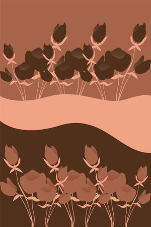 Vintage flower wall art decoration. Printable vintage flower wall decorのイラスト素材