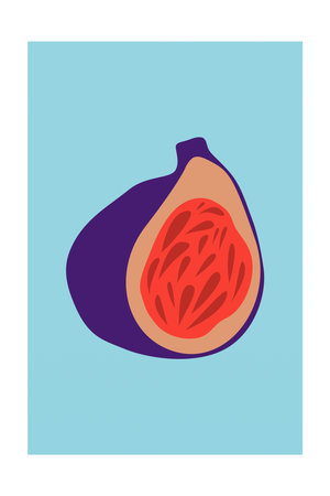 Printable Modern Funny Kitchen Poster. Fruit Wall Art Decoration. Scandinavian Fruit Wall Decor Posterのイラスト素材