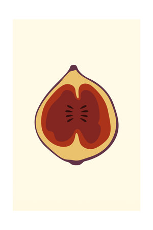 Printable Modern Funny Kitchen Poster. Fruit Wall Art Decoration. Scandinavian Fruit Wall Decor Posterのイラスト素材