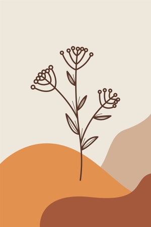 Vintage flower wall art decoration. Printable vintage flower wall decorのイラスト素材