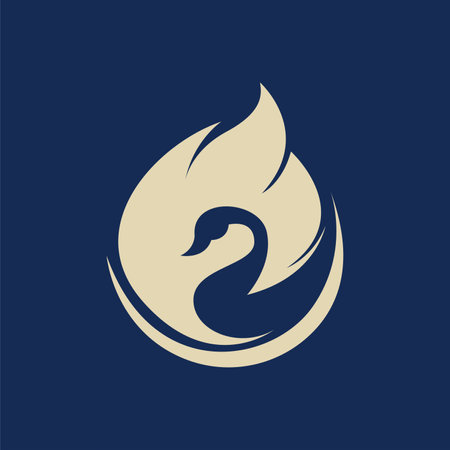 Swan logo design template. Swan logo concept. Animal logo design conceptのイラスト素材