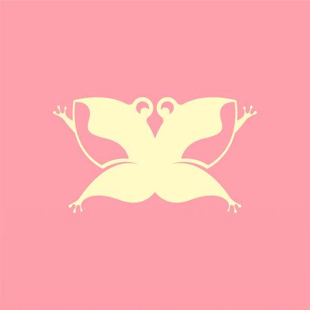 Frog logo design concept. Simple frog silhouette logo template. Animal logo templateのイラスト素材