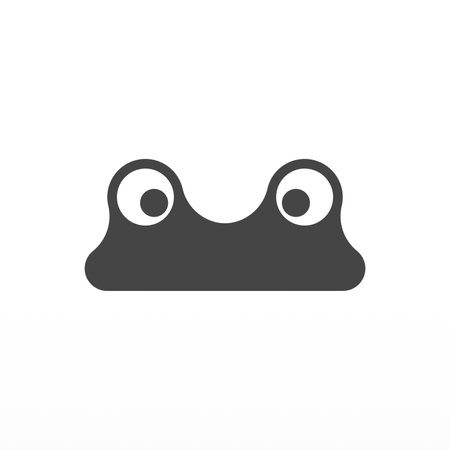Frog logo design concept. Simple frog silhouette logo template. Animal logo template