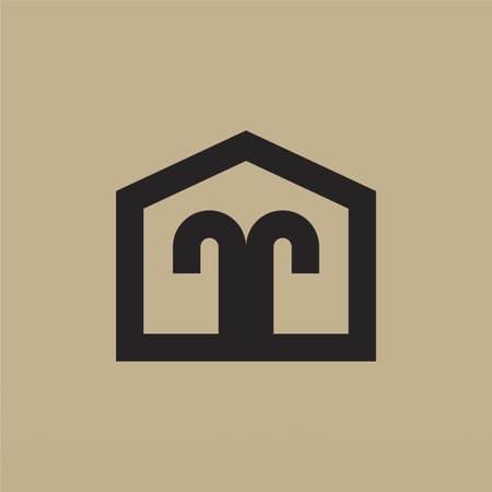 House logo design concept. Simple building logo template. Home logo design templateのイラスト素材