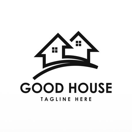 House logo design concept. Simple building logo template. Home logo design templateのイラスト素材
