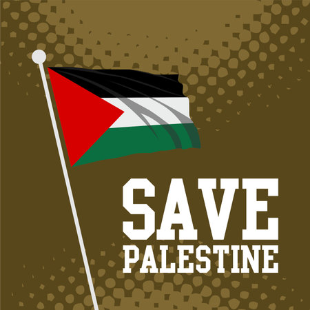 Save palestine illustration. Save palestine background web bannerのイラスト素材