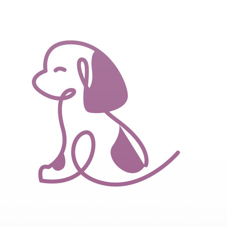 Dog logo design template. Animal logo concept. Pet Logo design concept vectorのイラスト素材